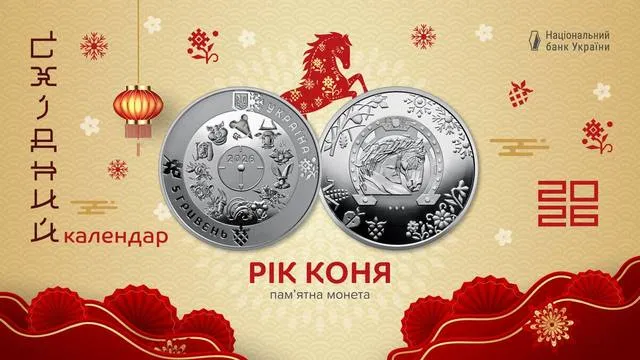 НБУ випускає пам’ятну монету «Рік Коня» до китайського зодіаку 2026 року