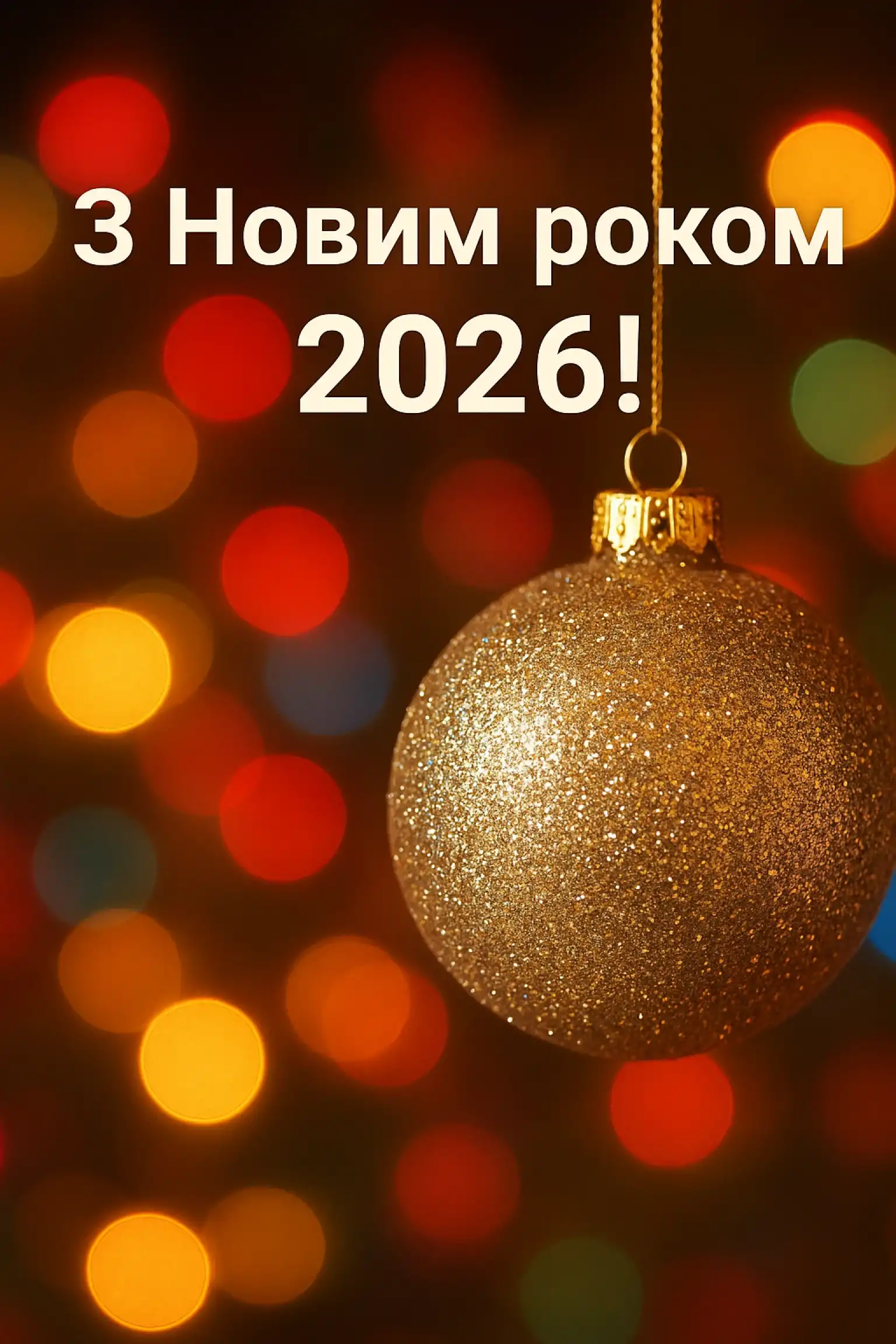 Привітання з прийдешнім Новим роком 2026 українською мовою