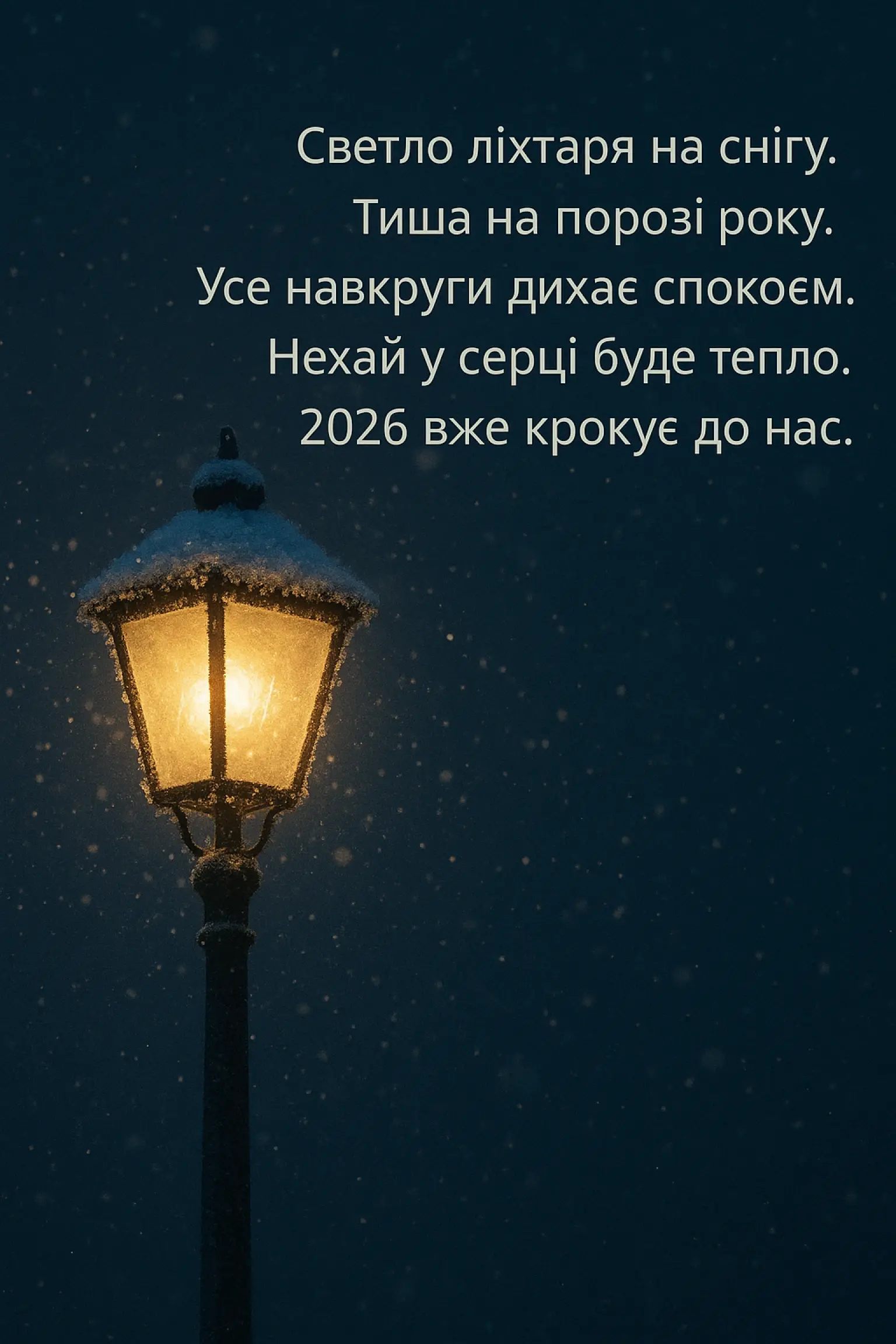 Привітання з прийдешнім Новим роком 2026 українською мовою
