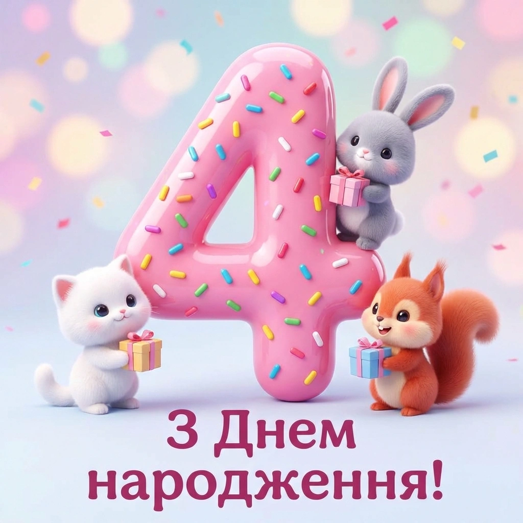 дівчинці привітання з днем народження дитині 4 роки