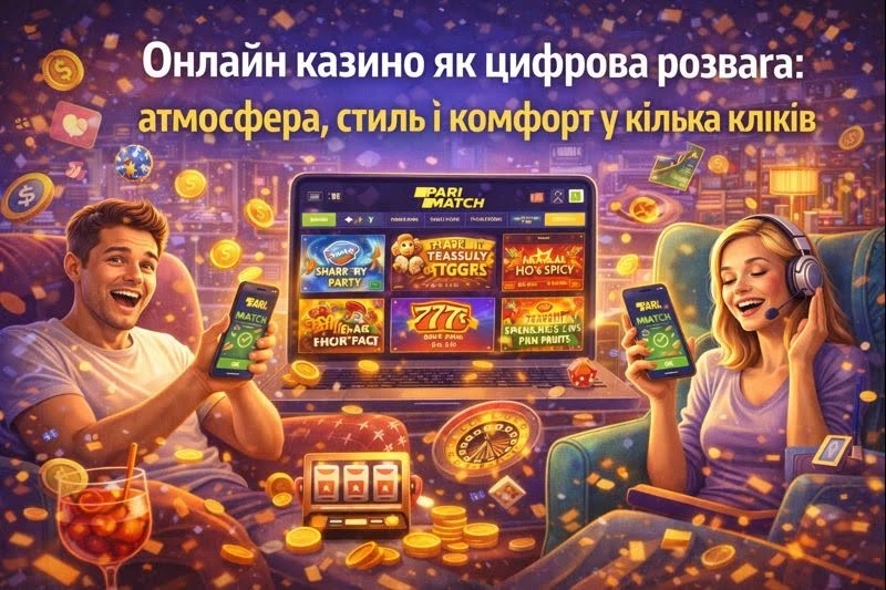 Онлайн казино як цифрова розвага: атмосфера, стиль і комфорт у кілька кліків
