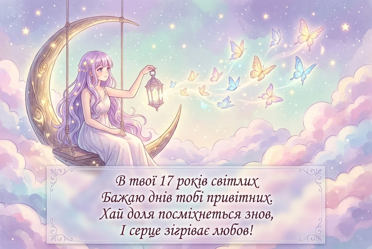 привітання з днем народження донечці 17 років