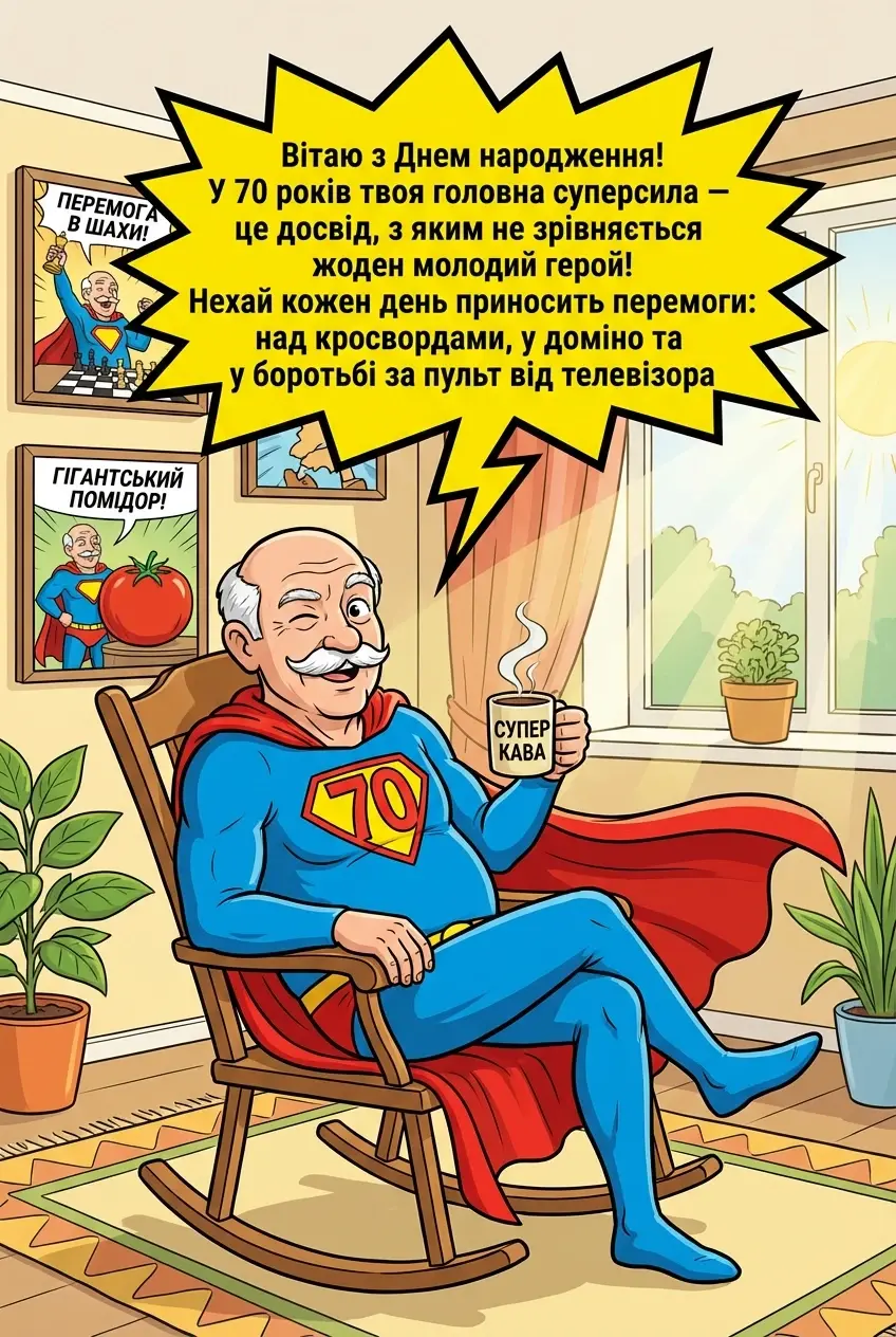 привітання з ювілеєм 70 років чоловіку