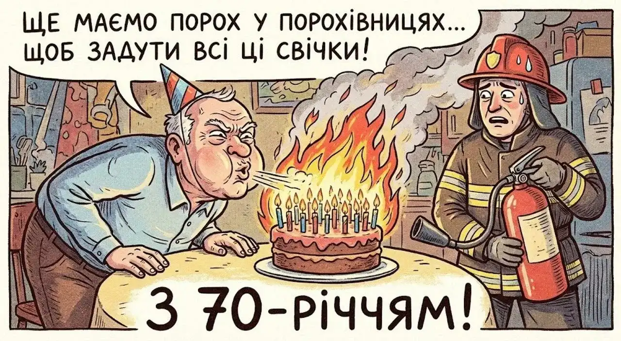 Привітання з ювілеєм на 70 років чоловіку