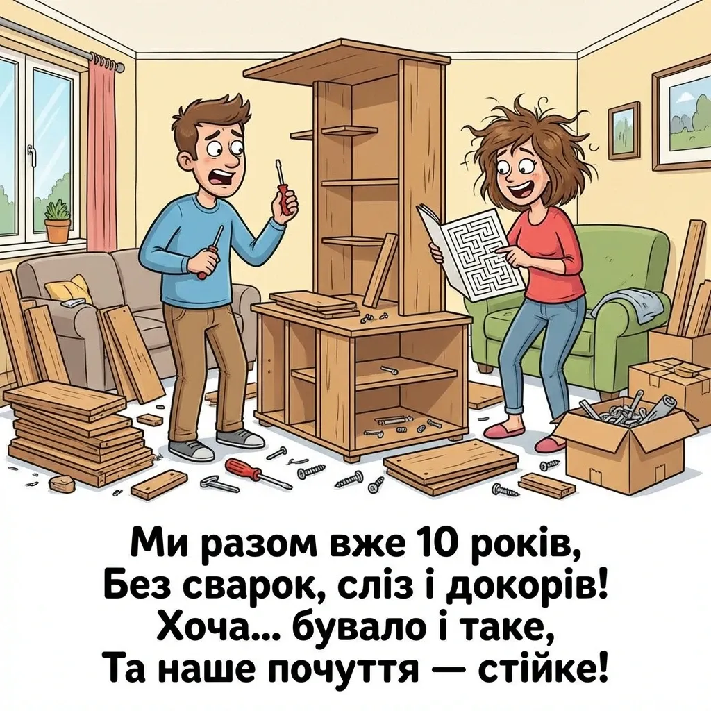 10 років весілля привітання чоловікові
