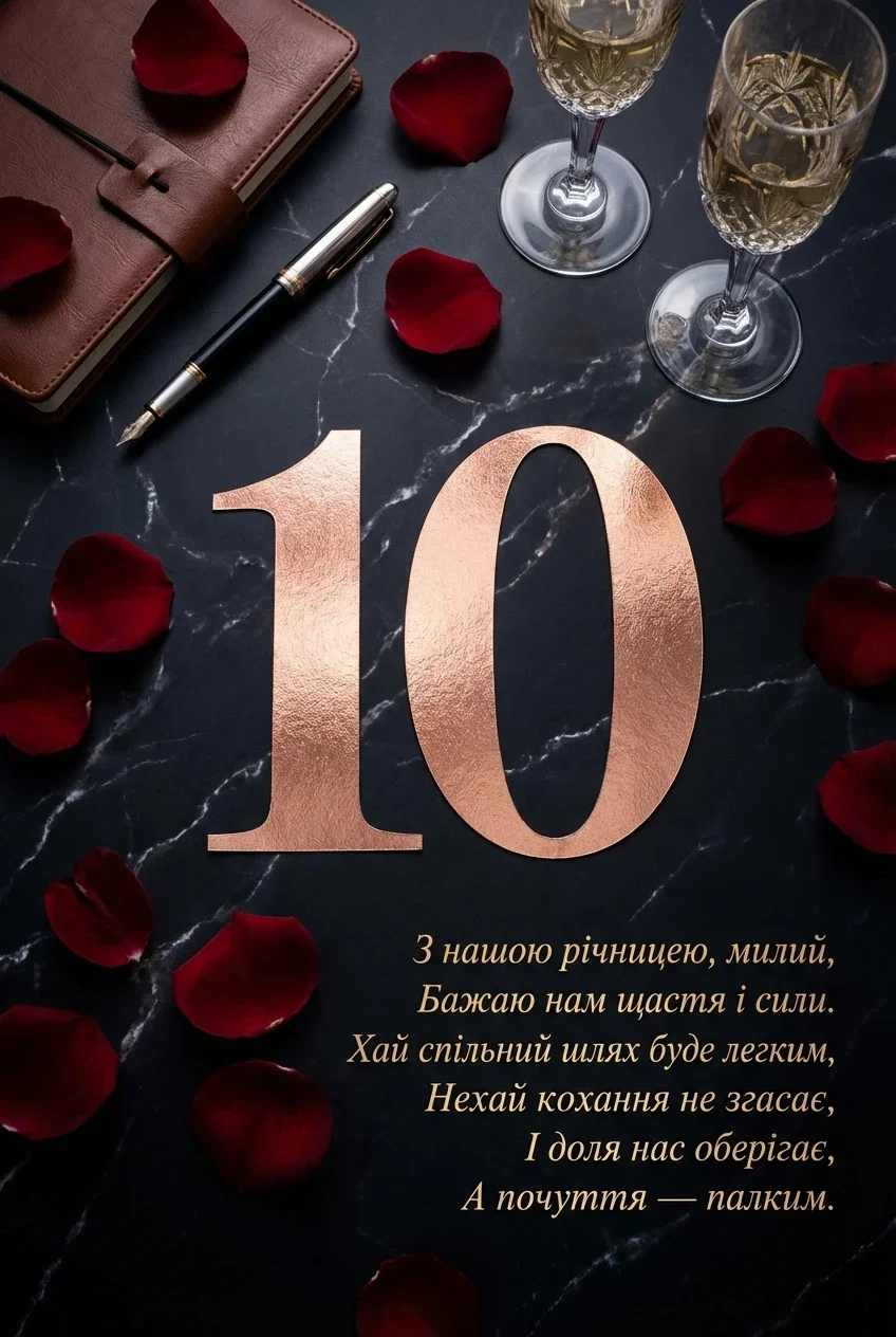 10 років весілля привітання чоловікові