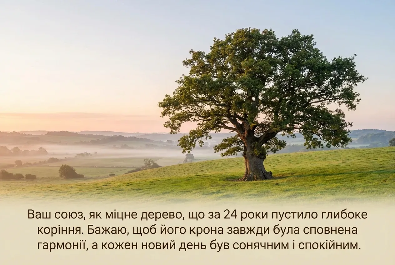 24 роки весілля привітання