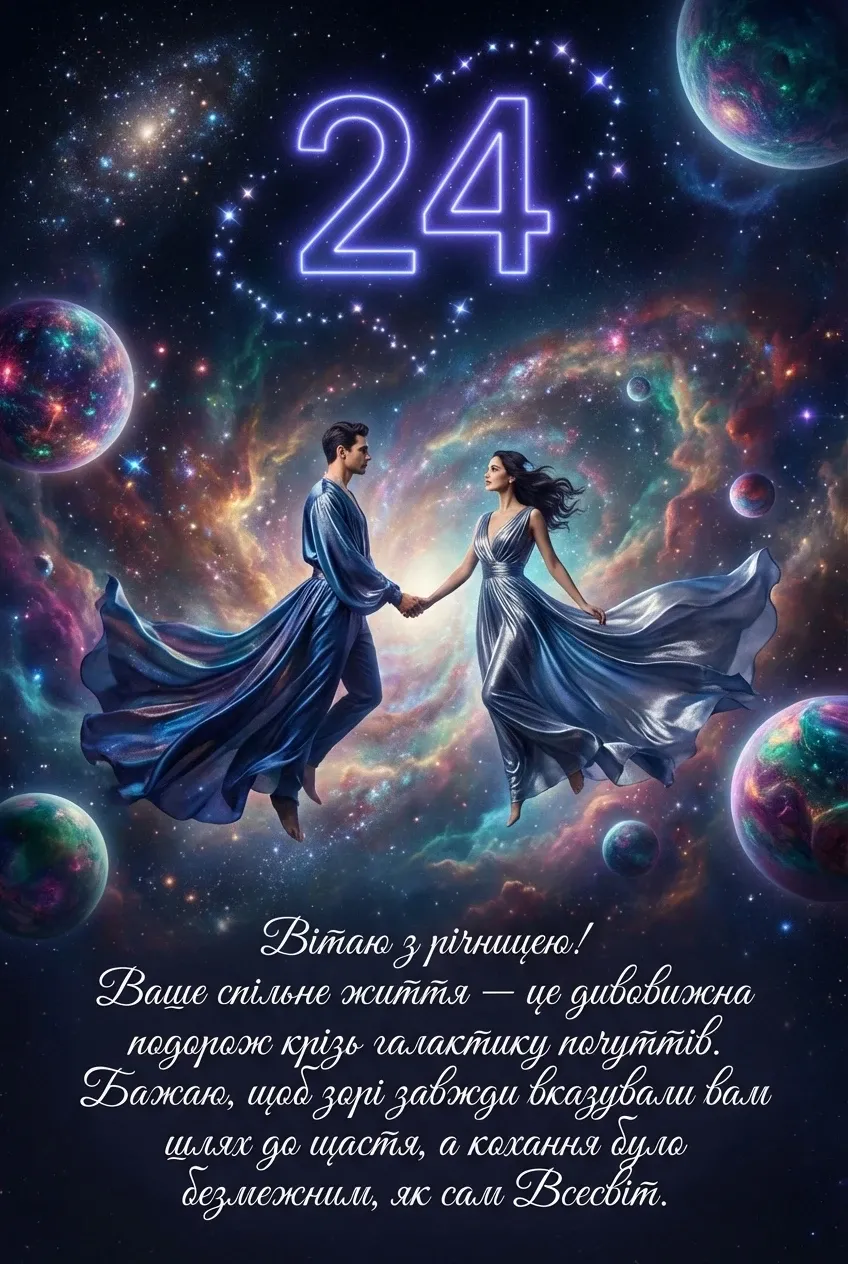 24 роки весілля привітання