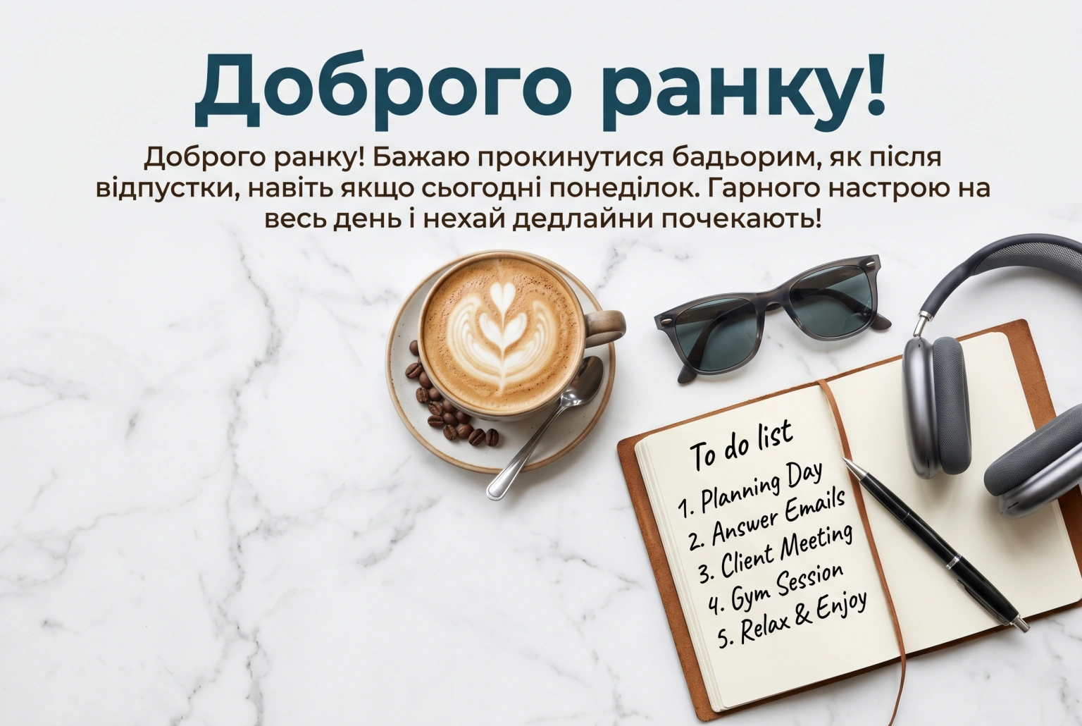 Доброго ранку, гарного настрою на весь день: душевні картинки та щирі побажання