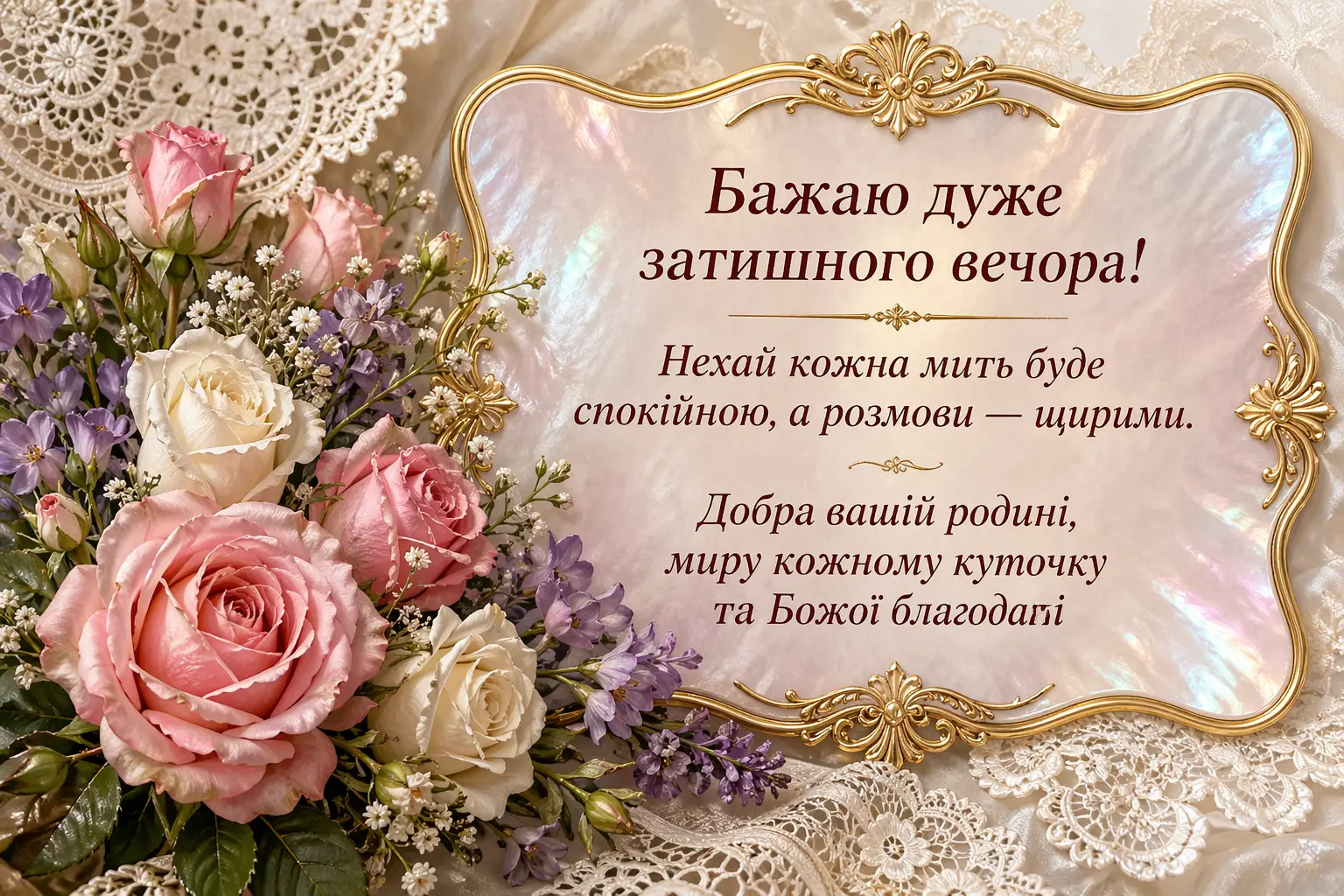 Затишного вечора та душевного доброго вечора: найкращі картинки й побажання для відпочинку