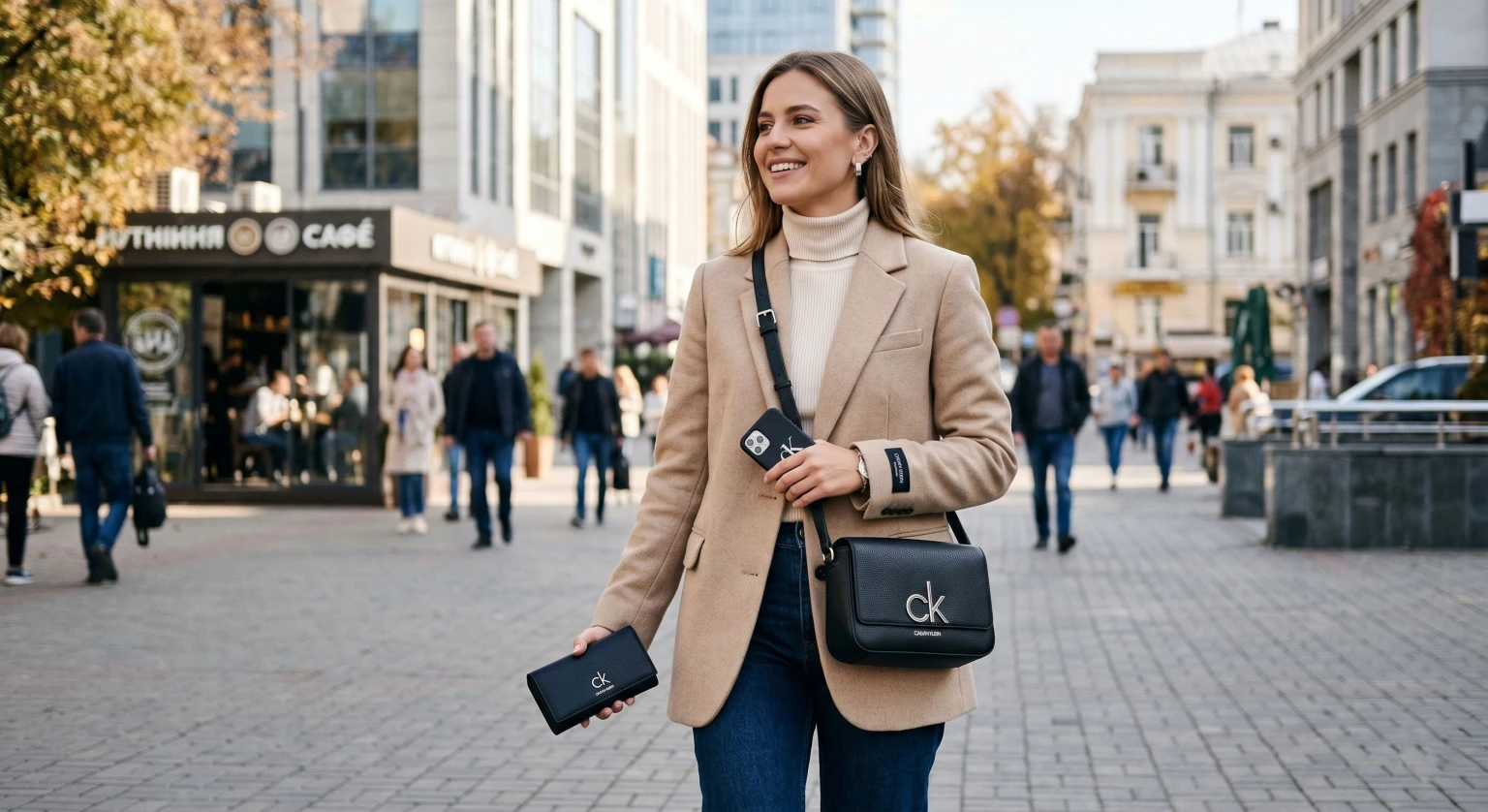 Міський Стиль Calvin Klein: Чорна Сумка-Кросбоді та Клатч
