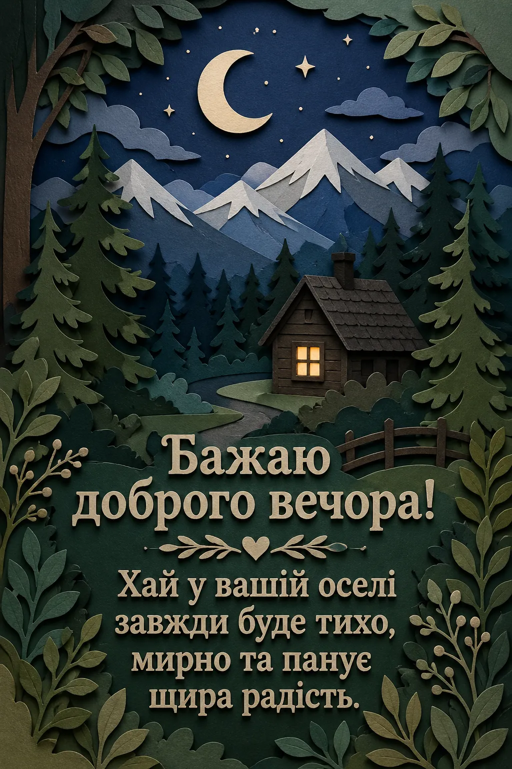 Доброго вечора: листівки та найтепліші побажання для душевного відпочинку