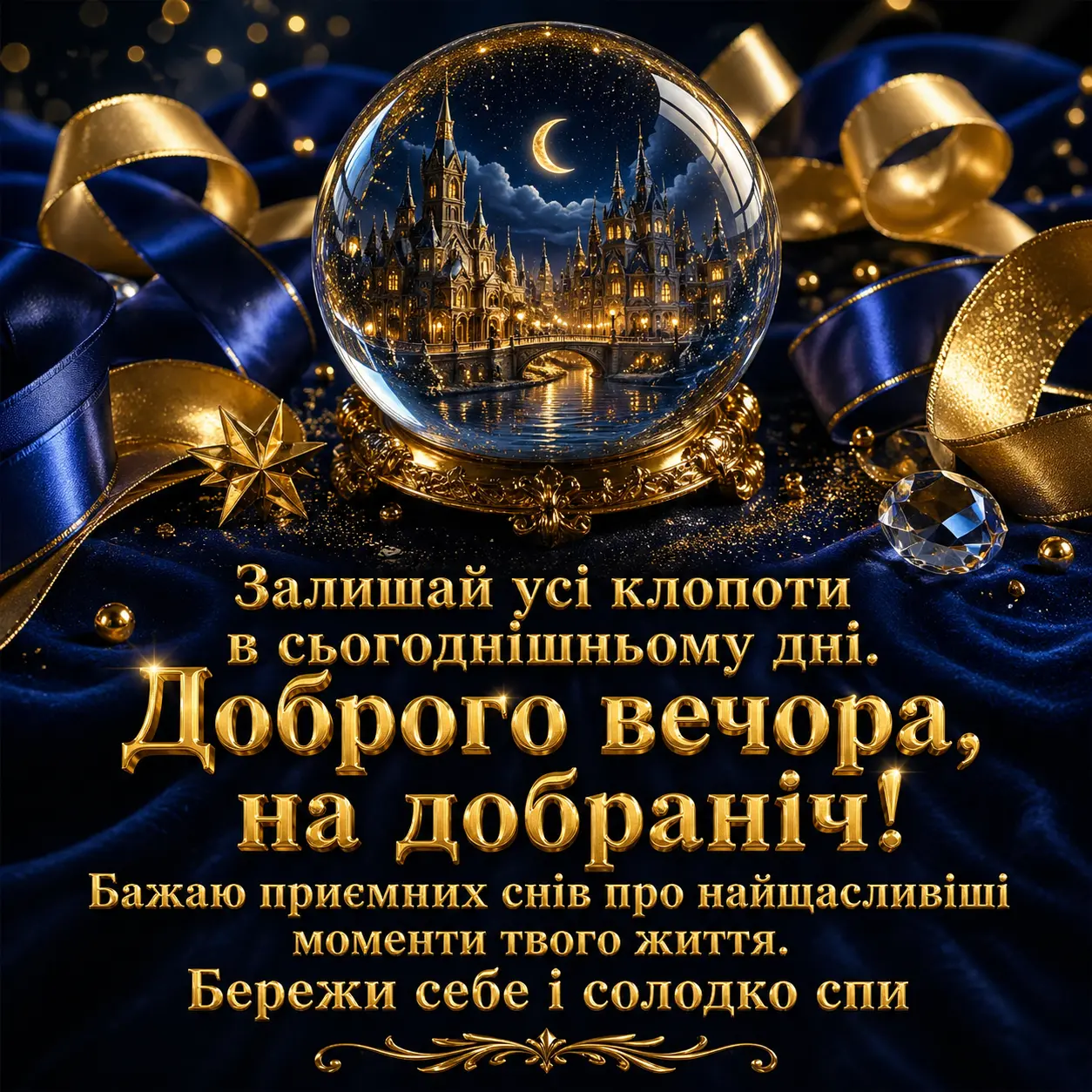 Приємних снів, доброго вечора та на добраніч: душевні листівки для затишного відпочинку