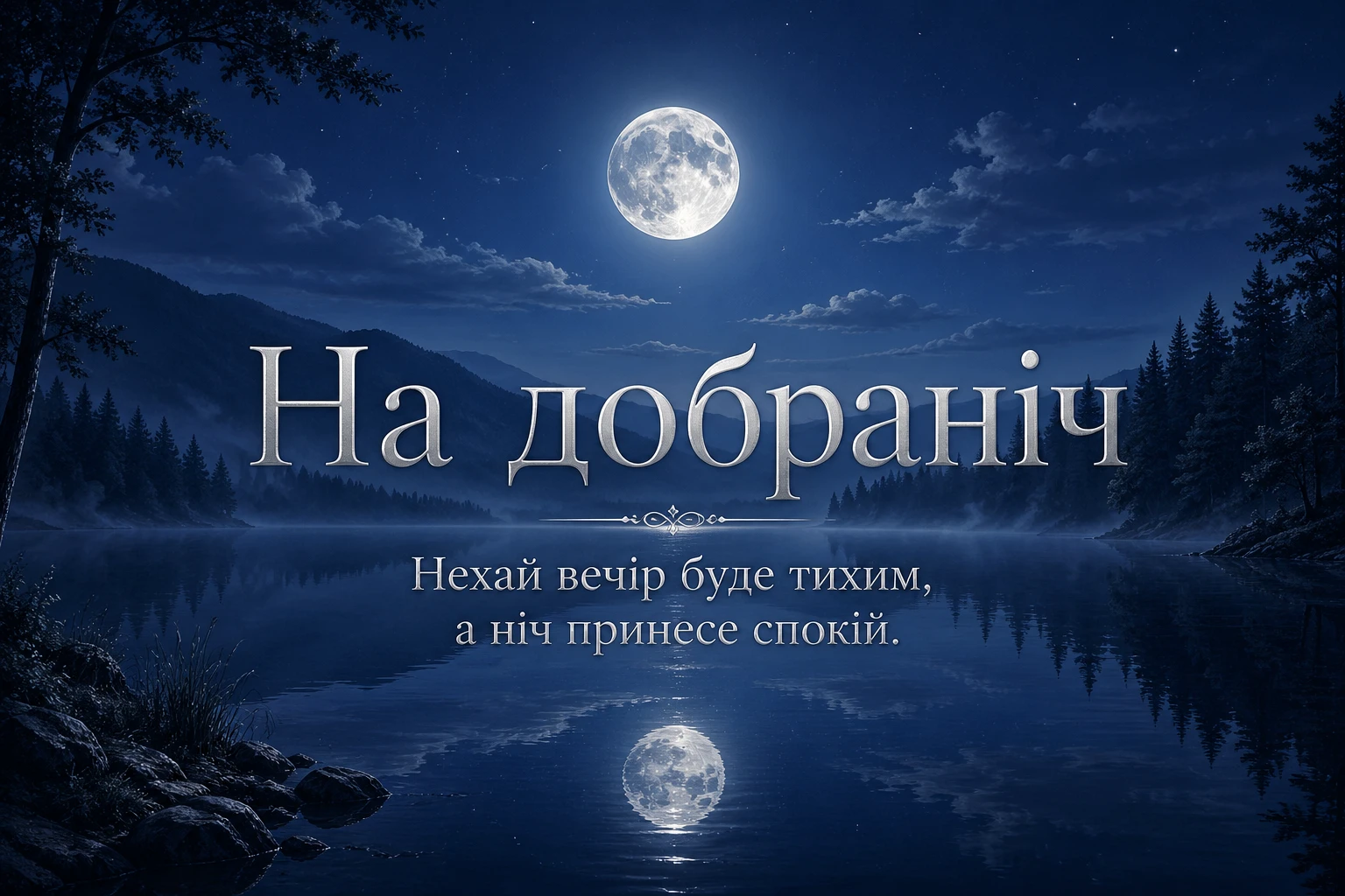 Приємних снів, доброго вечора та на добраніч: душевні листівки для затишного відпочинку