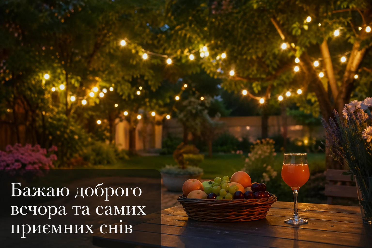 Приємних снів, доброго вечора та на добраніч: душевні листівки для затишного відпочинку