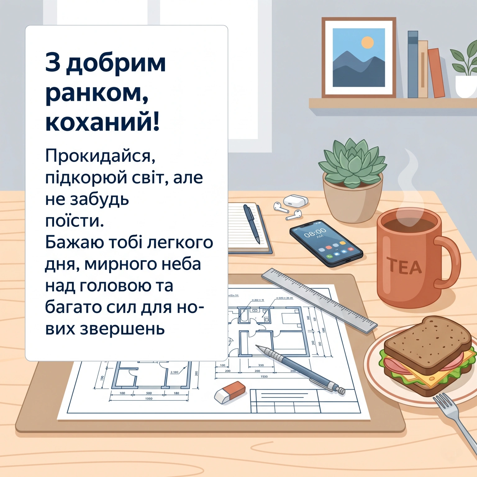 Романтичні побажання коханому з добрим ранком: душевні картинки та ніжні слова