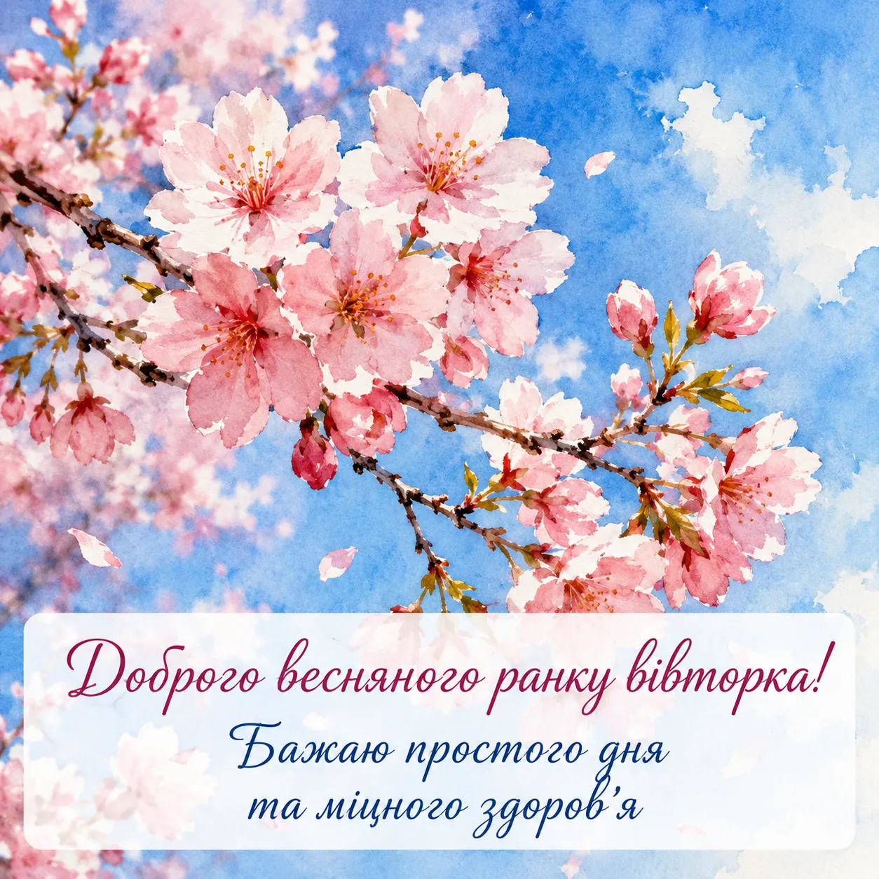 Доброго весняного ранку вівторка: картинки та затишні побажання для гарного настрою