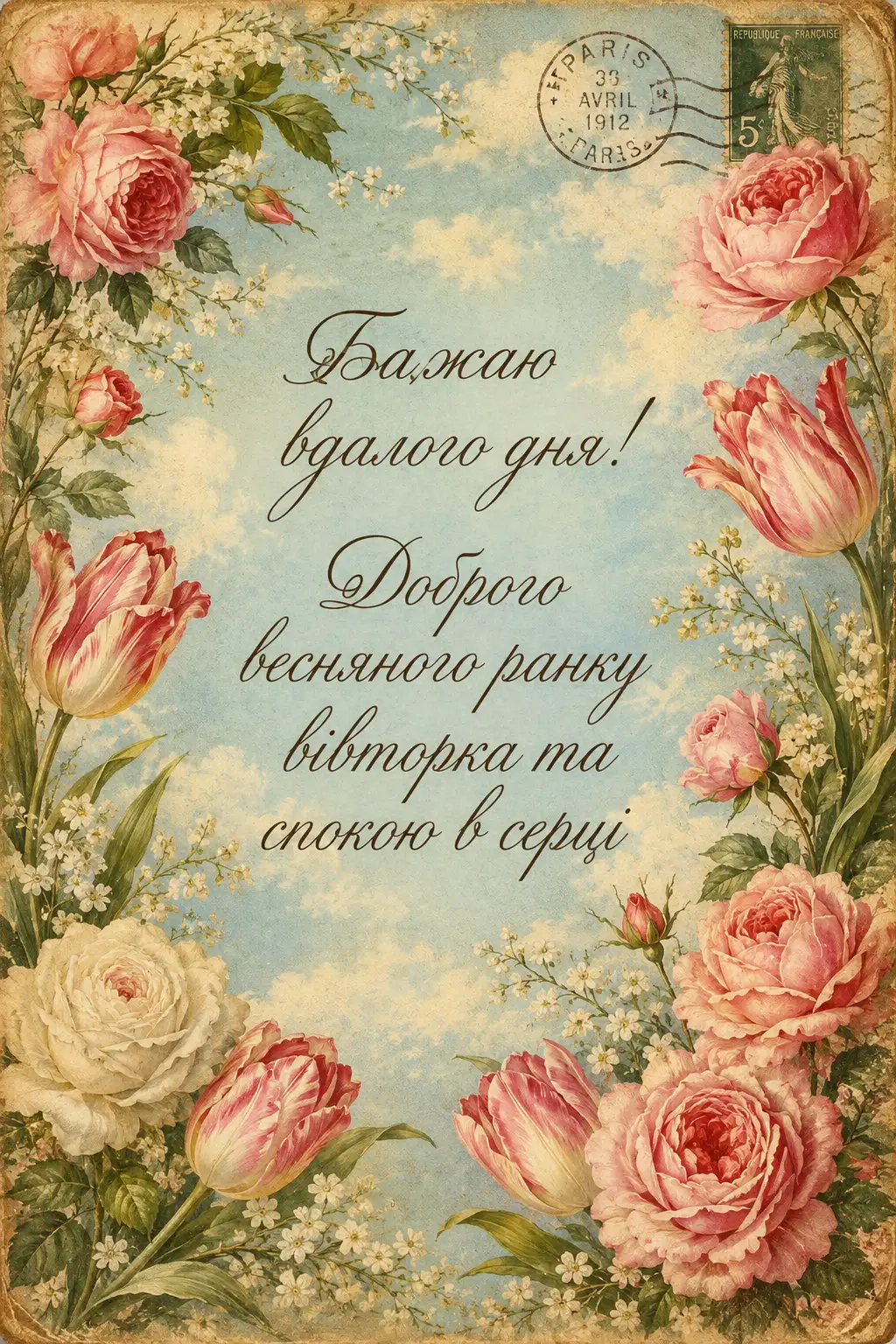 Доброго весняного ранку вівторка: картинки та затишні побажання для гарного настрою