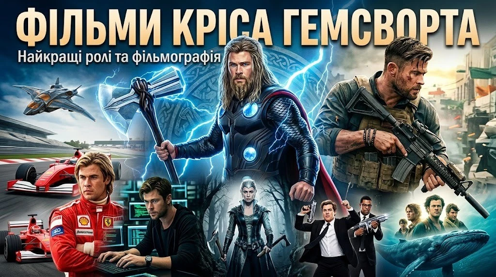 Кріс Гемсворт у фільмах: від блокбастерів до документалок