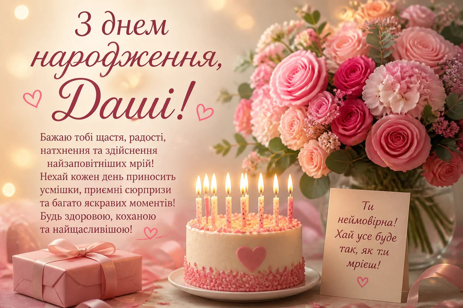 З днем народження для Даші