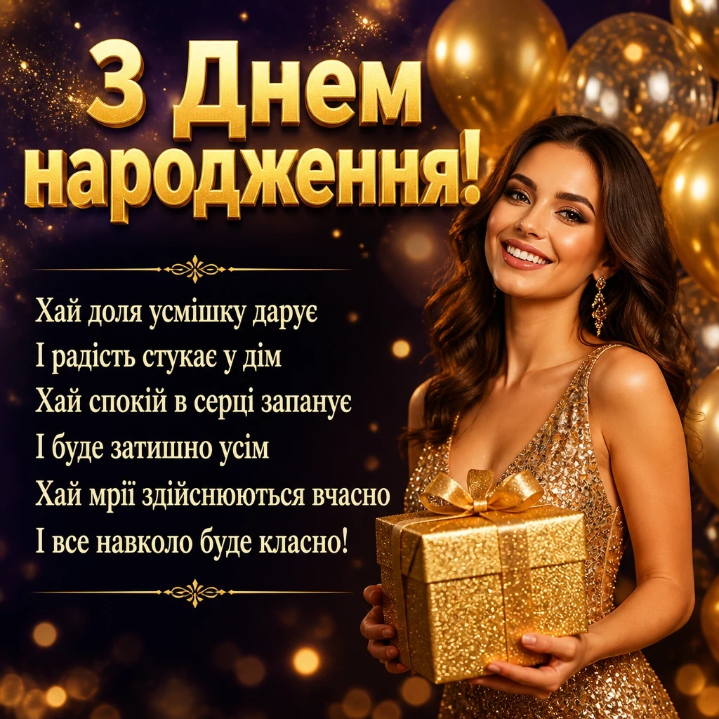 нові привітання з днем народження жінці