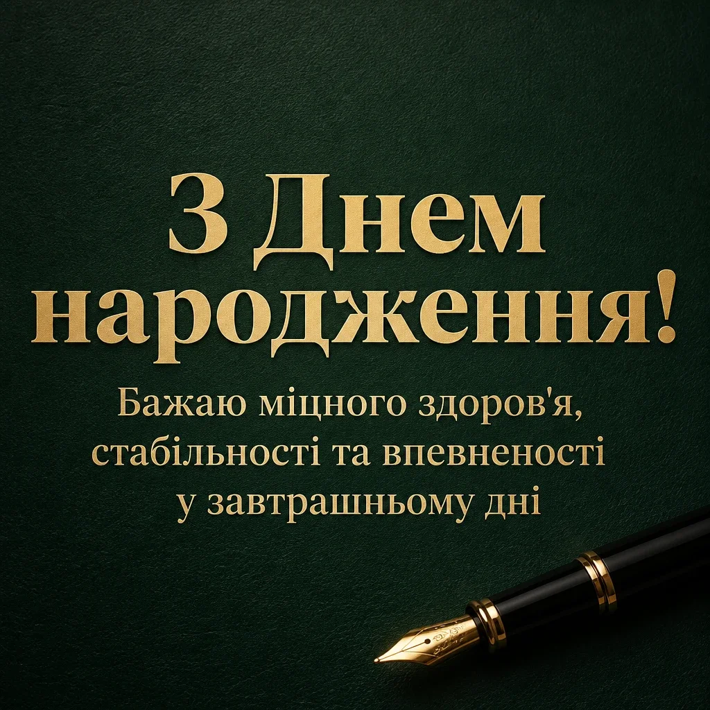 привітання з днем народження мужчині картинки українською мовою