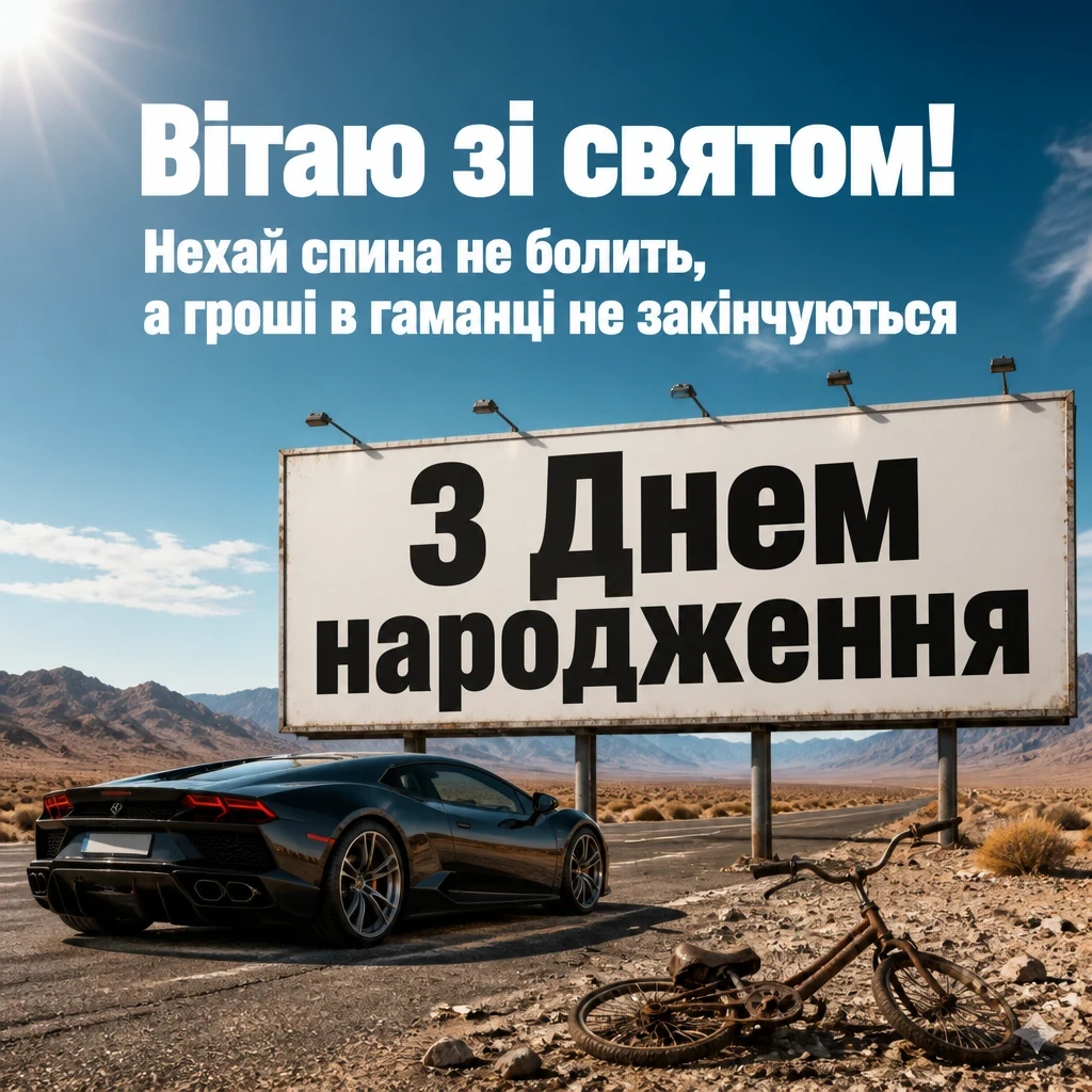 привітання з днем народження мужчині картинки українською мовою