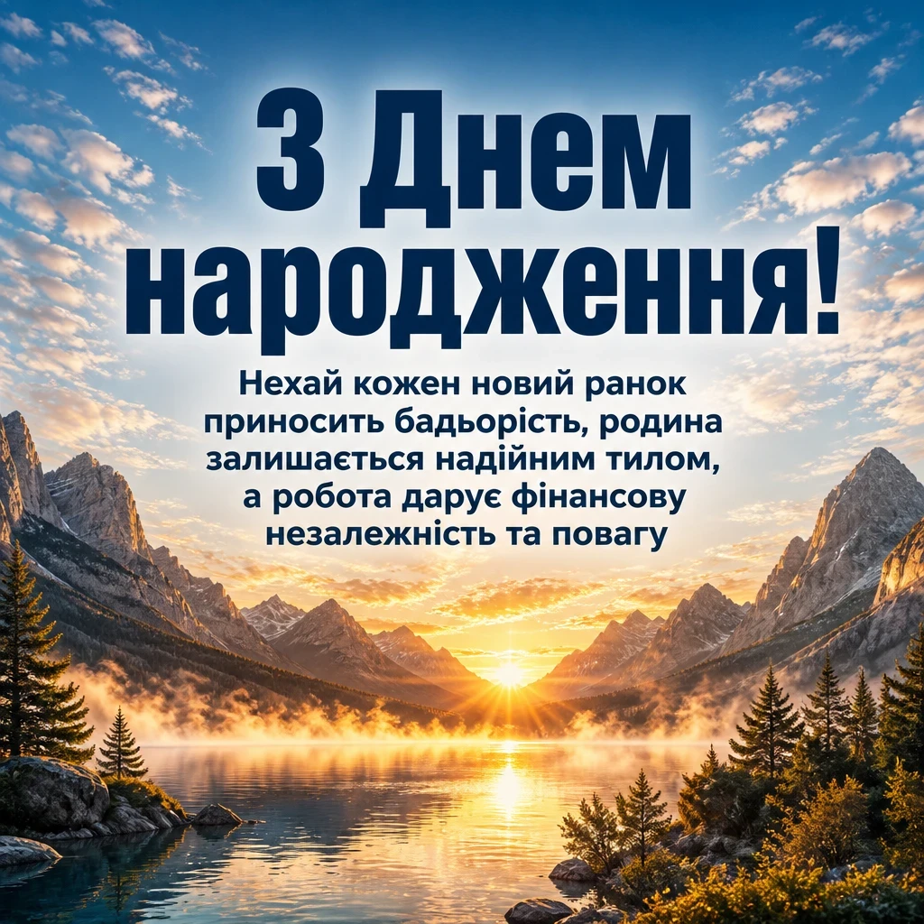 привітання з днем народження мужчині картинки українською мовою