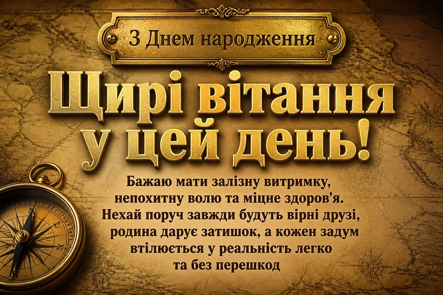 привітання з днем народження мужчині картинки українською мовою