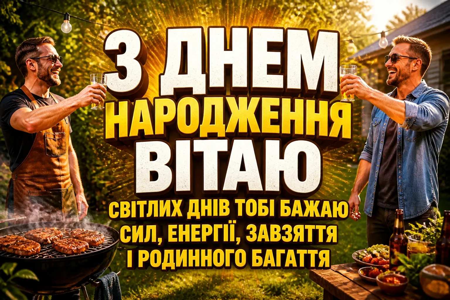 привітання з днем народження мужчині картинки українською мовою