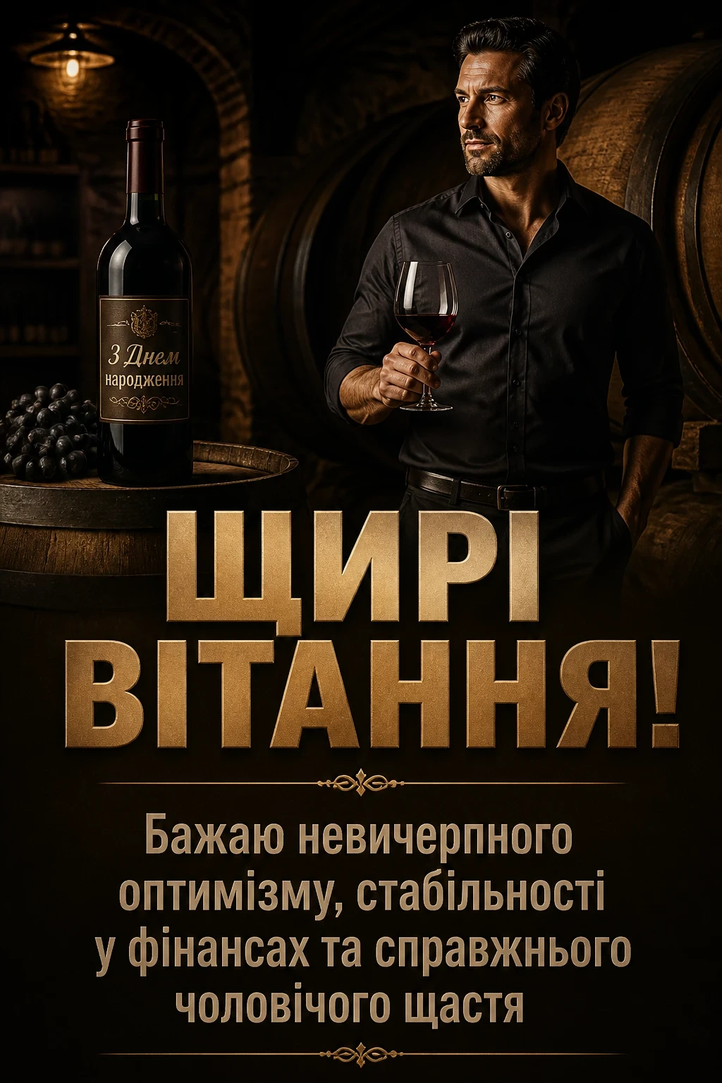 привітання з днем народження мужчині картинки українською мовою