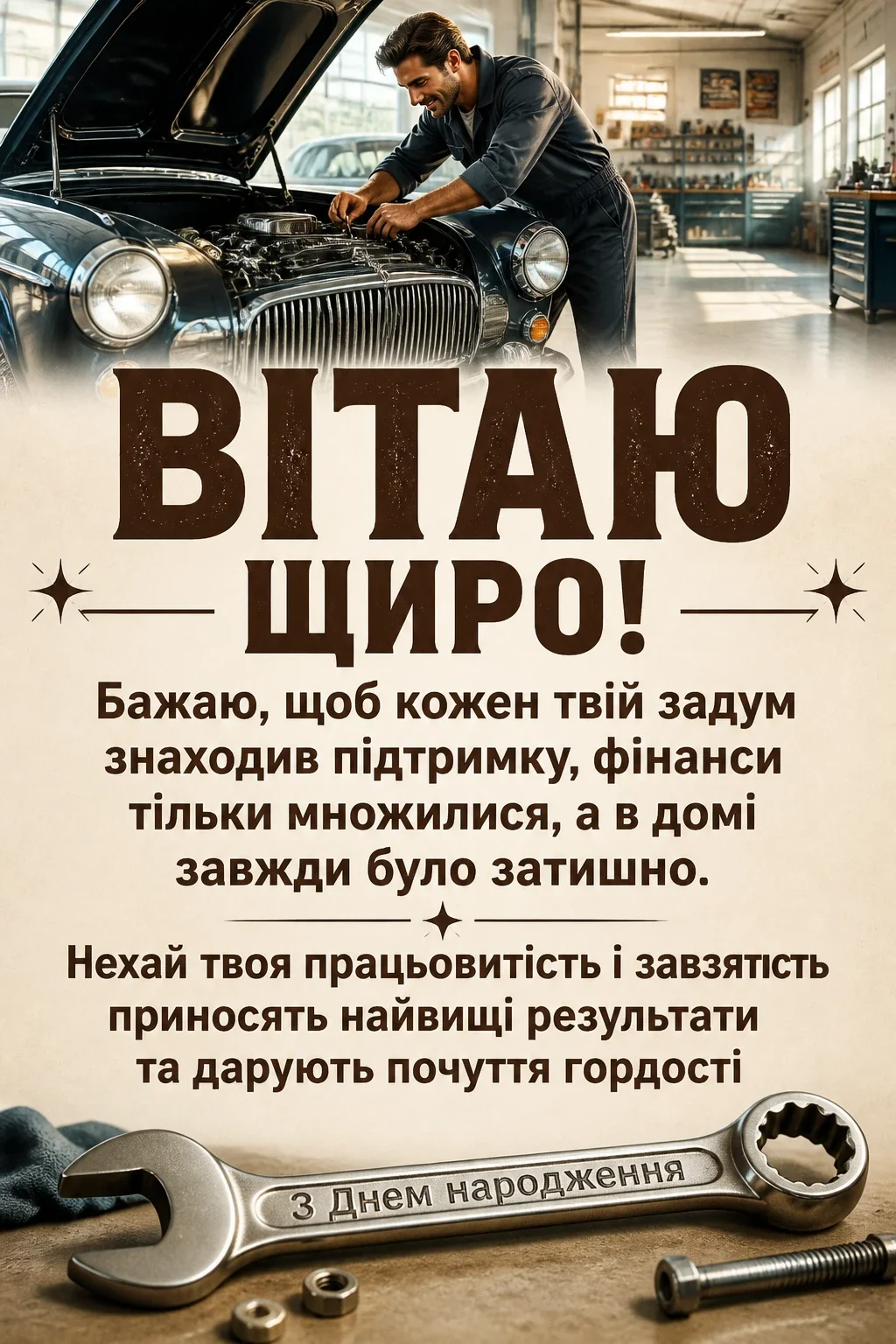 привітання з днем народження мужчині картинки українською мовою