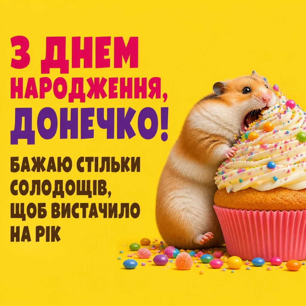 люба донечка з днем народження донечко