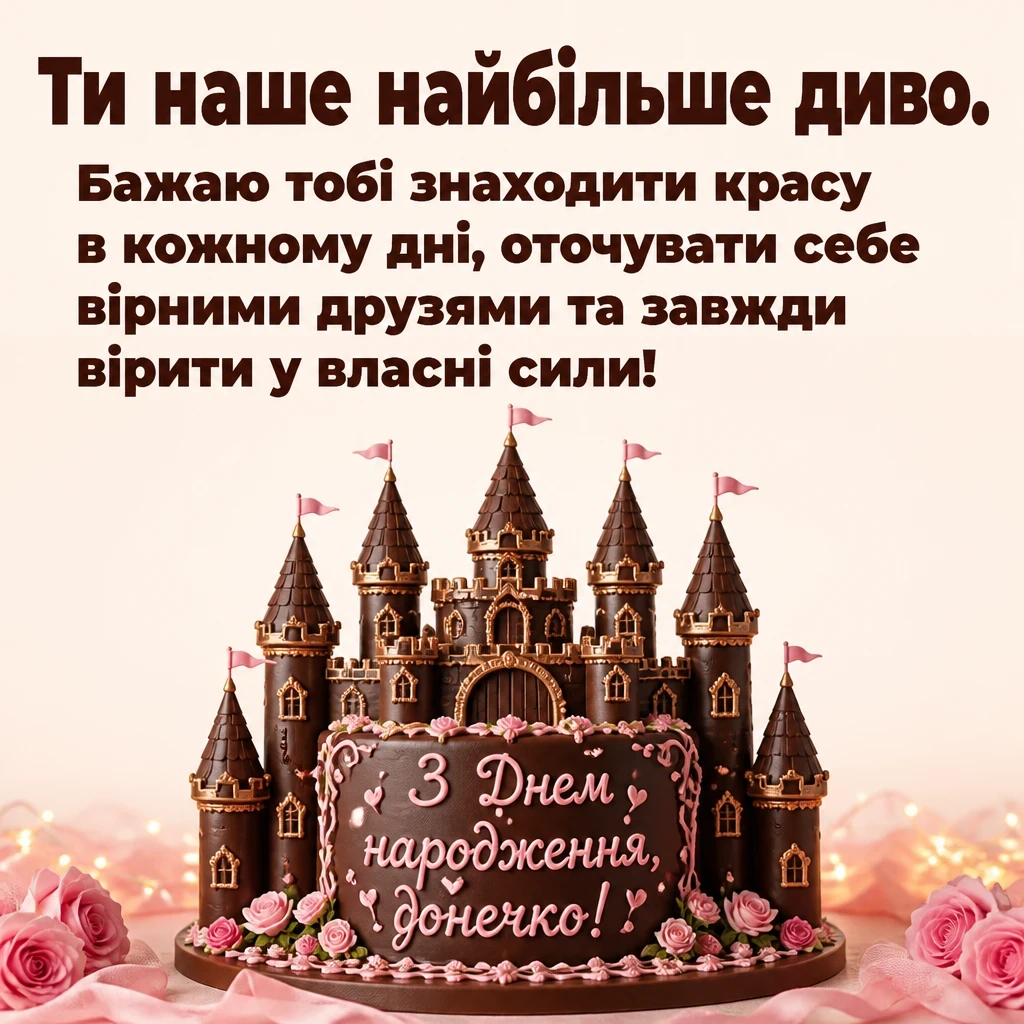 люба донечка з днем народження донечко