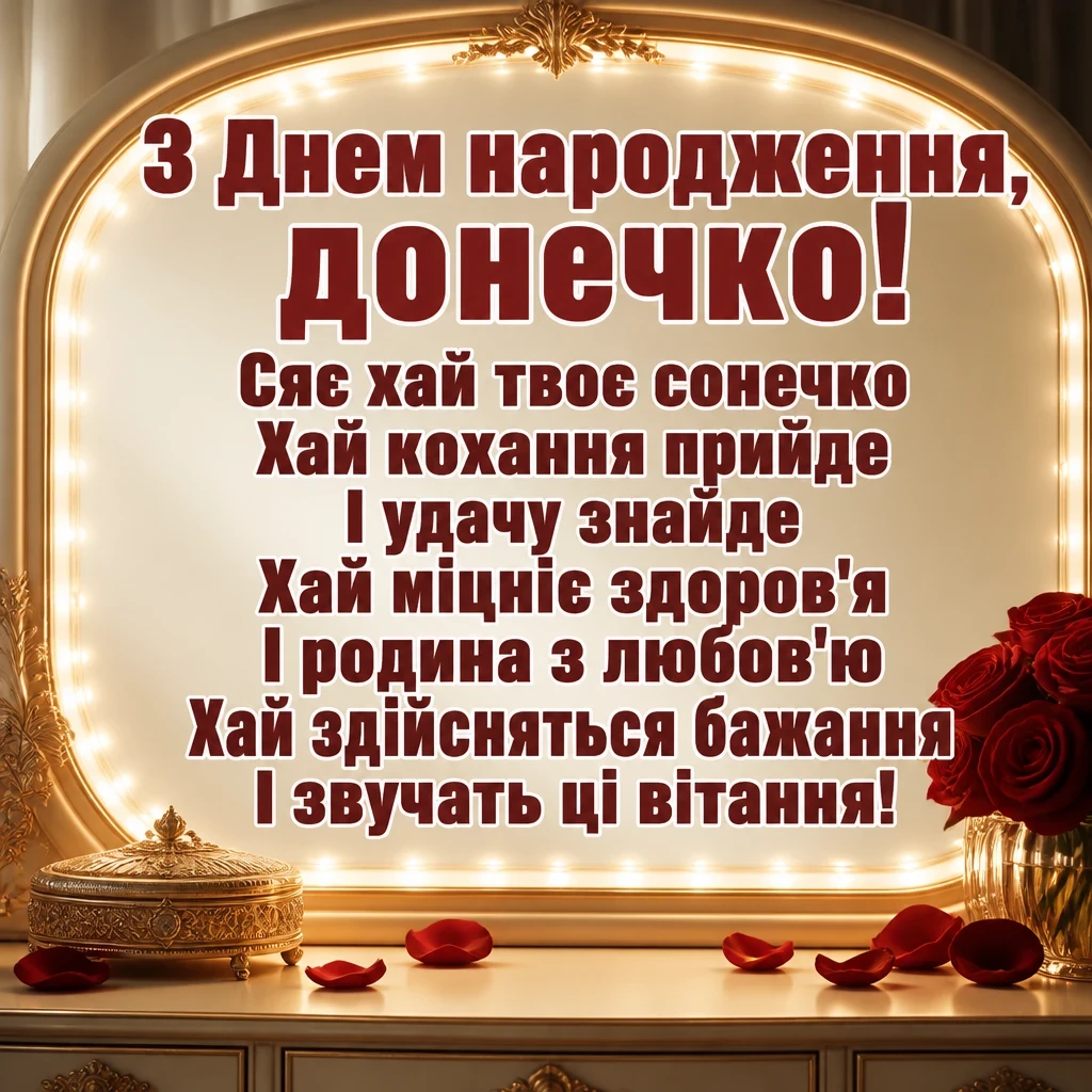 люба донечка з днем народження донечко