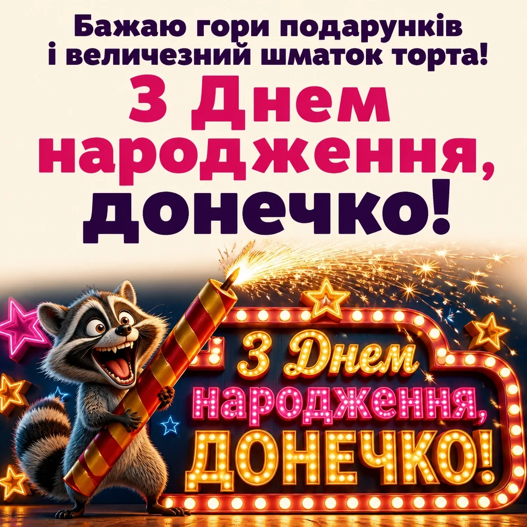 люба донечка з днем народження донечко