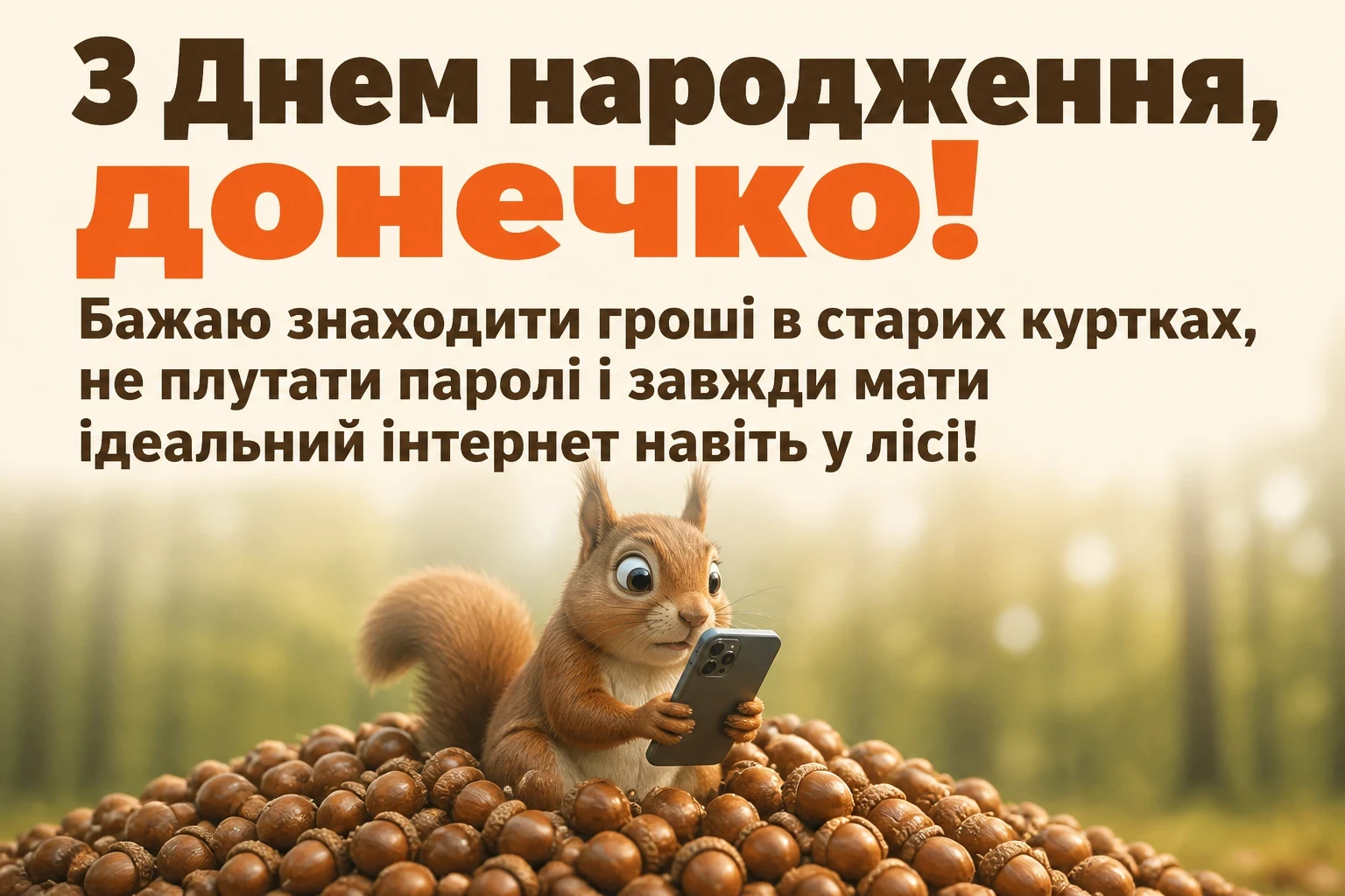 люба донечка з днем народження донечко