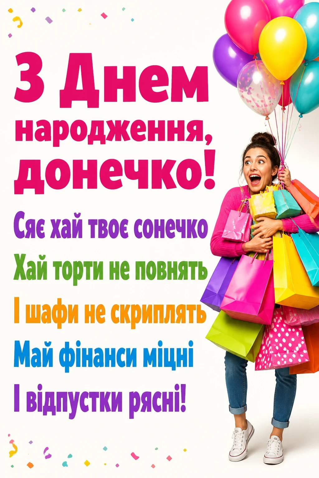 люба донечка з днем народження донечко