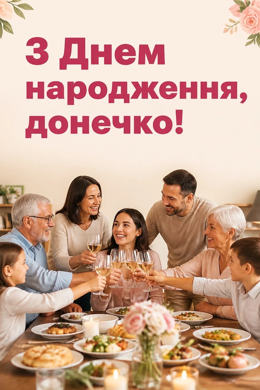 люба донечка з днем народження донечко