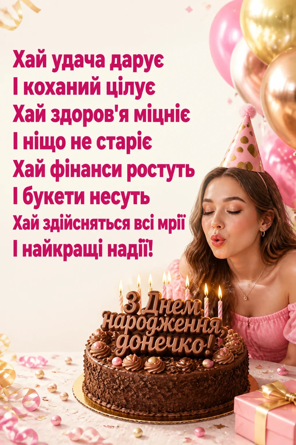 люба донечка з днем народження донечко