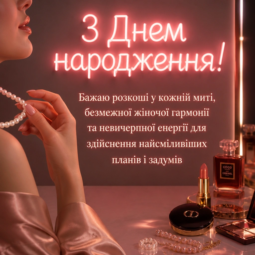 вітання з днем народження для жінки