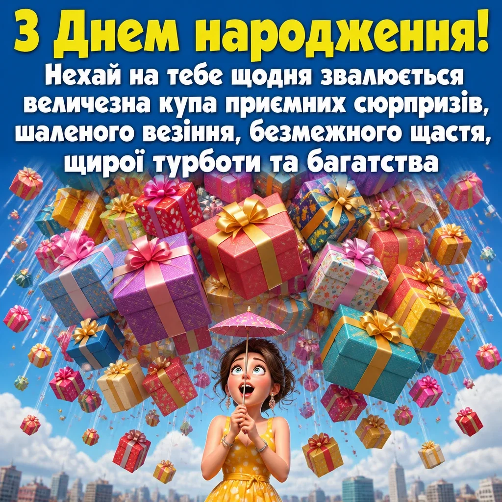 вітання з днем народження для жінки
