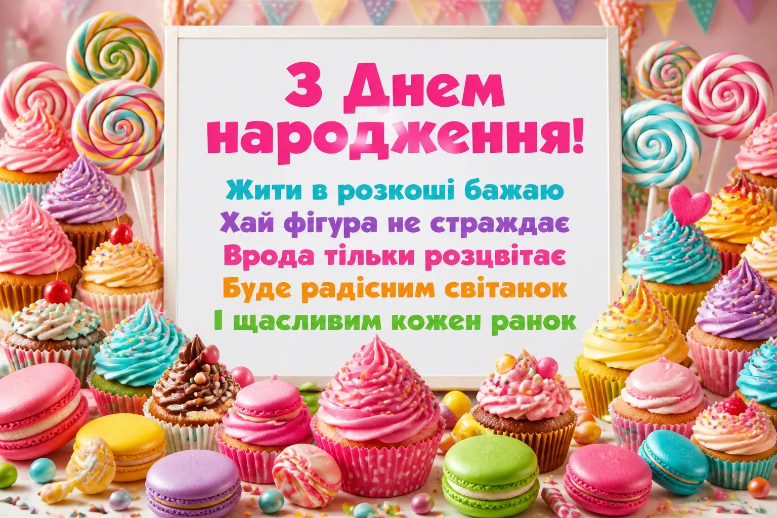вітання з днем народження для жінки
