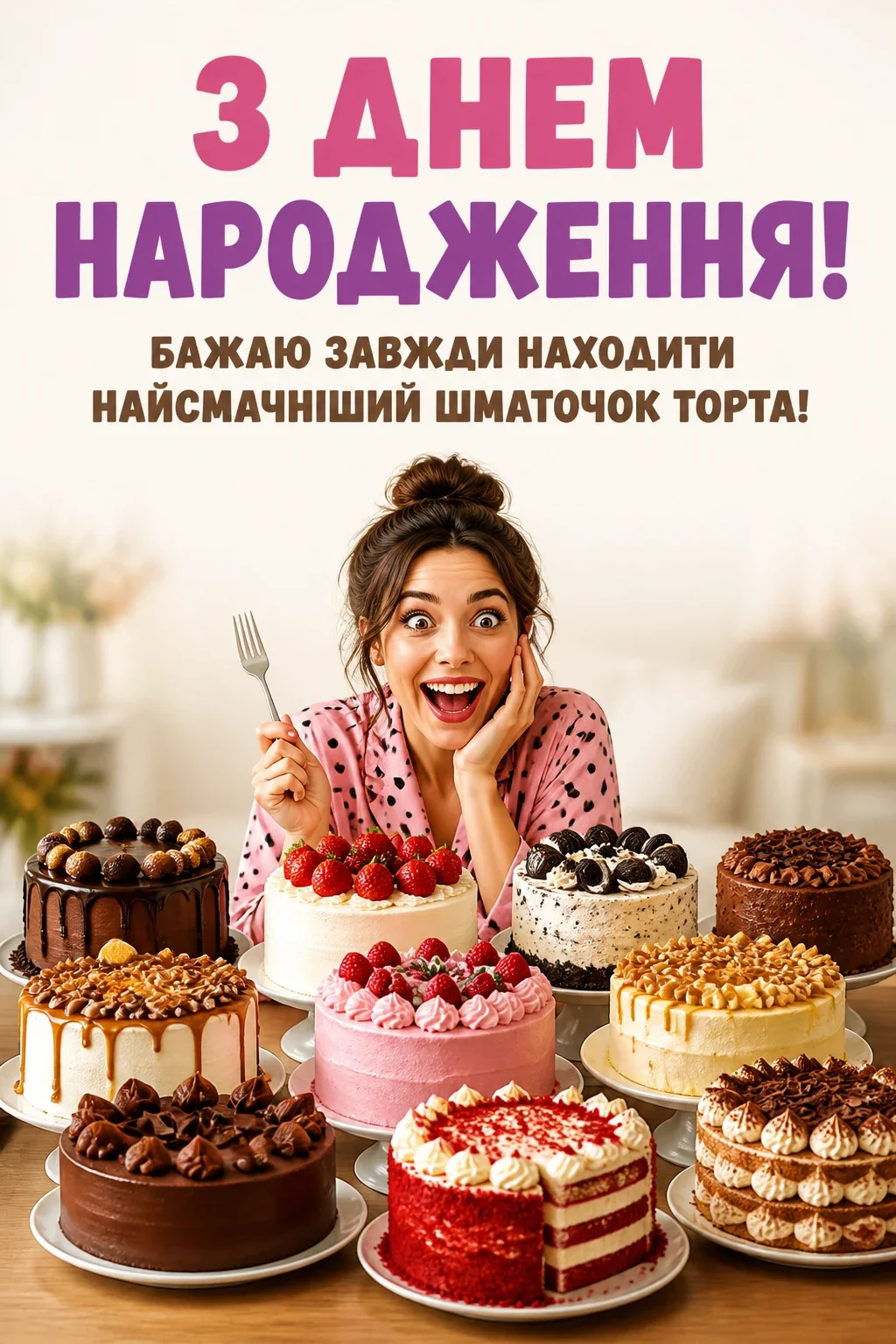 вітання з днем народження для жінки