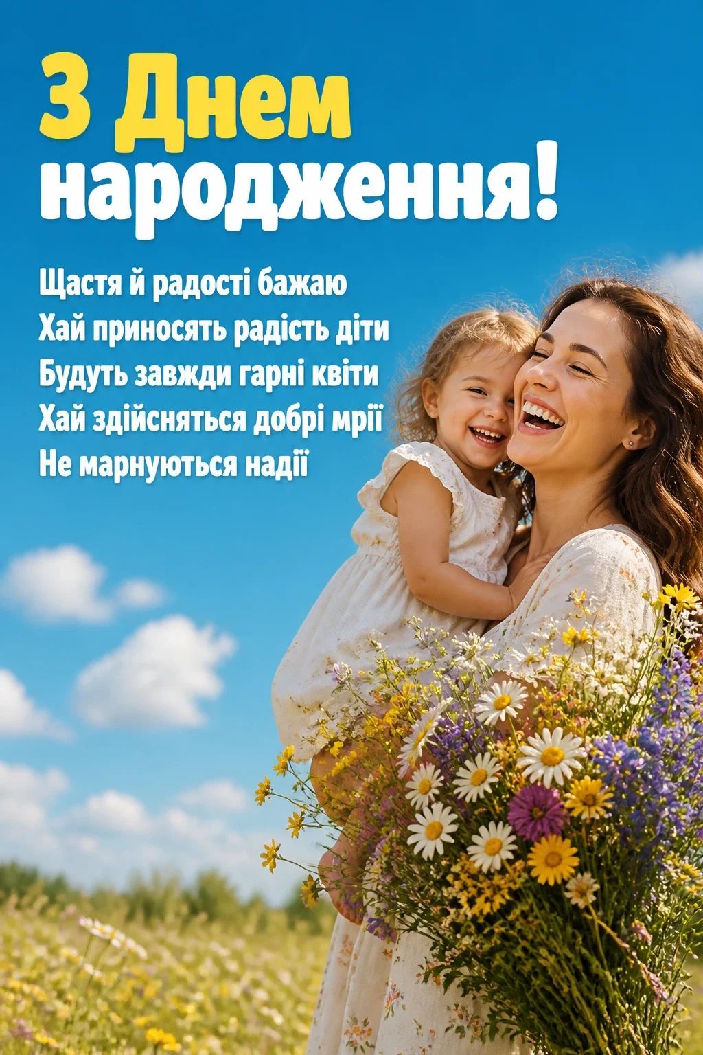 вітання з днем народження для жінки