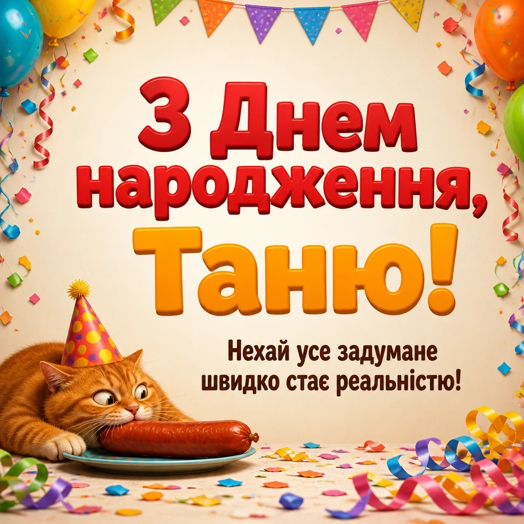 з днем народження таня