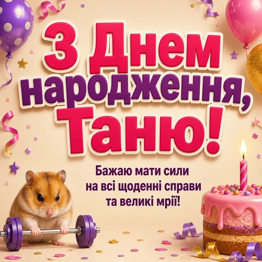 з днем народження таня