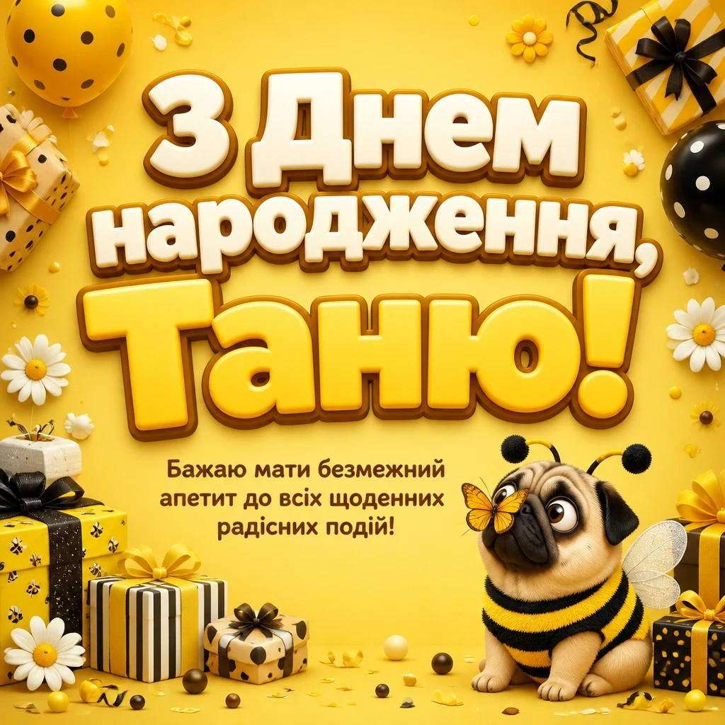з днем народження таня