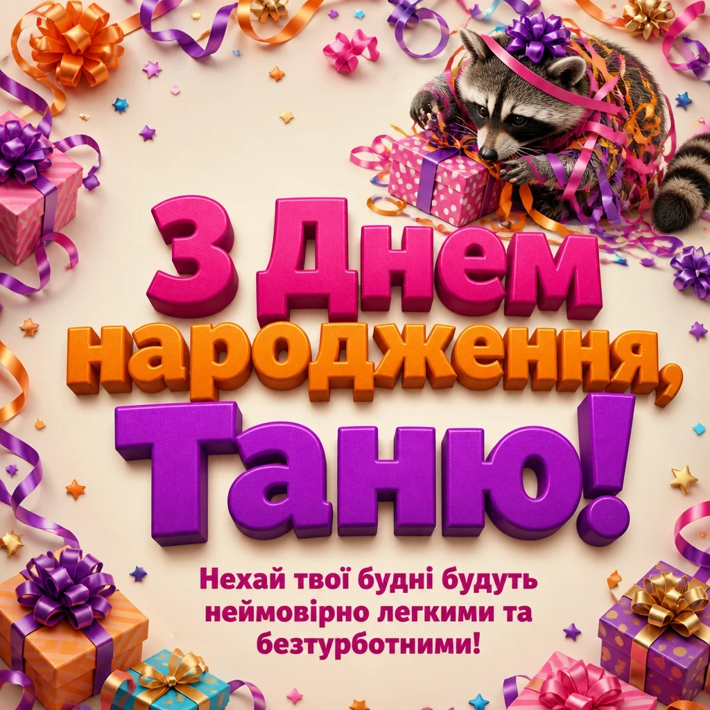 з днем народження таня