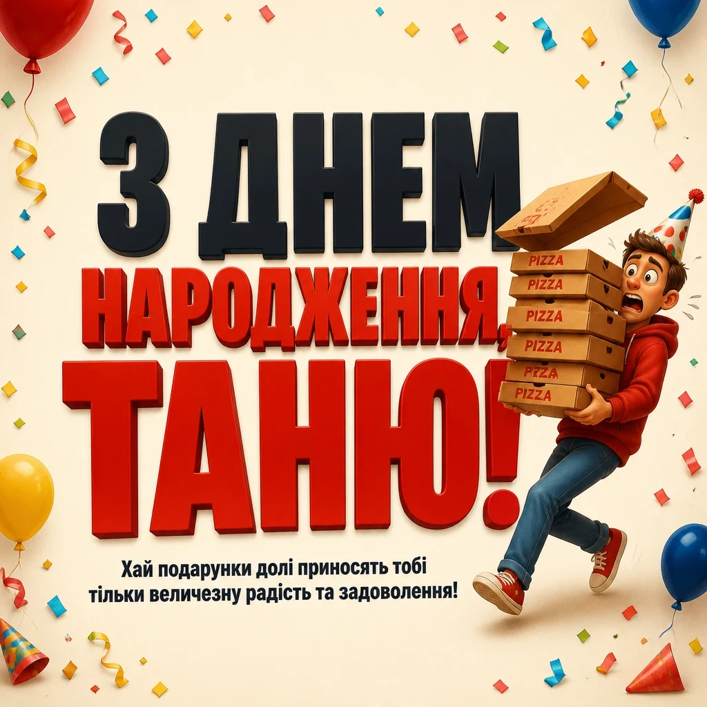 з днем народження таня